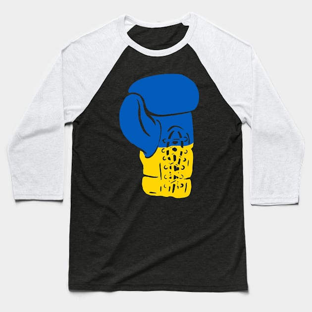 BIG UKRAINE BOXING GLOVE Baseball T-Shirt by LILNAYSHUNZ